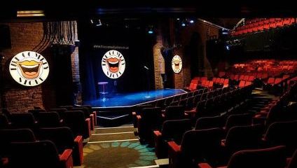 The inside of the comedy store venue