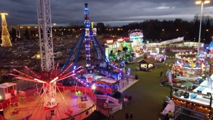 An overhead view of the TinsilTown festival.