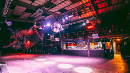 Photograph of the interior of Colour Factory, Hackney Wick