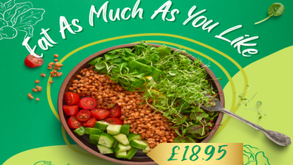 All you can buffet from Foodilic - image of lots of salad and healthy food