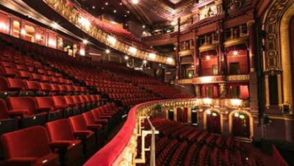 Red seats inside the theatre