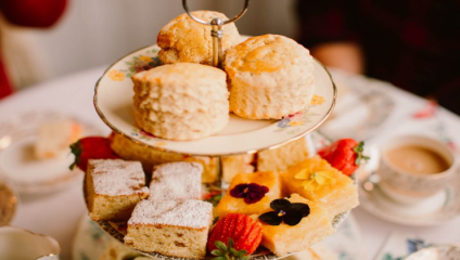 Ashwell & Co Afternoon tea Bristol - scones and cakes on a cake stand