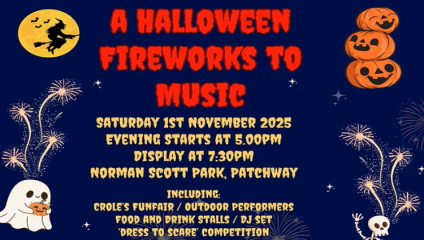 Patchway Town Council is frightfully pleased to present Halloween Fireworks to Music