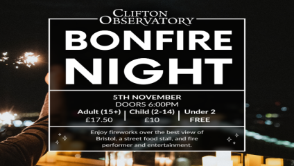 Clifton Observatory Rooftop Terrace on Bonfire night