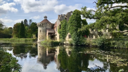 A photograph of the castle and moat of Scotney Castle, Tunbridge Wells, Kent