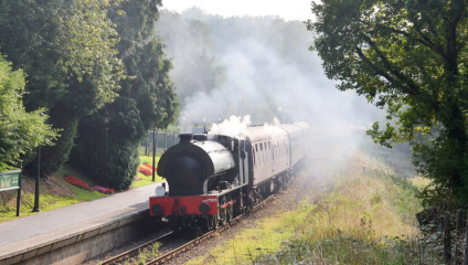 Photograph of a steam train from Spa Valley Railway