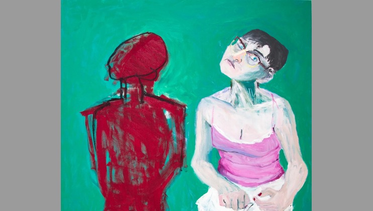 Lucy Jones, How did you get on this canvas?, 2013, oil on canvas