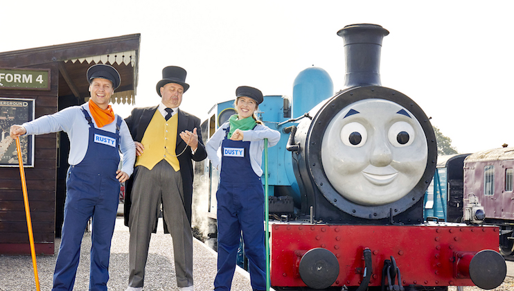 The Fat Controller, Rusty, Dusty and Thomas at the Watercress Line's Day Out With Thomas