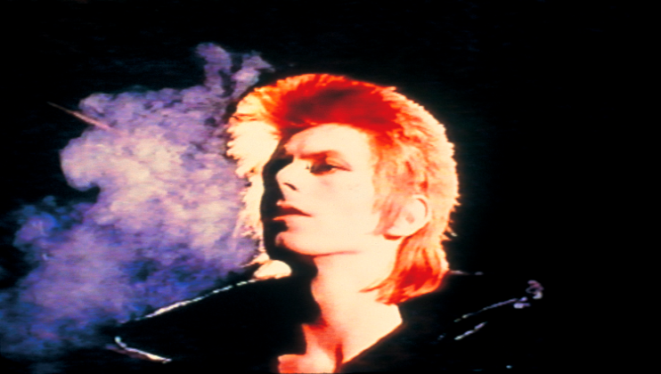 Mick Rock, Still of 'John, I'm Only Dancing' video. (c) Mick Rock, 1973, 2026. Courtesy of the Estate of Mick Rock