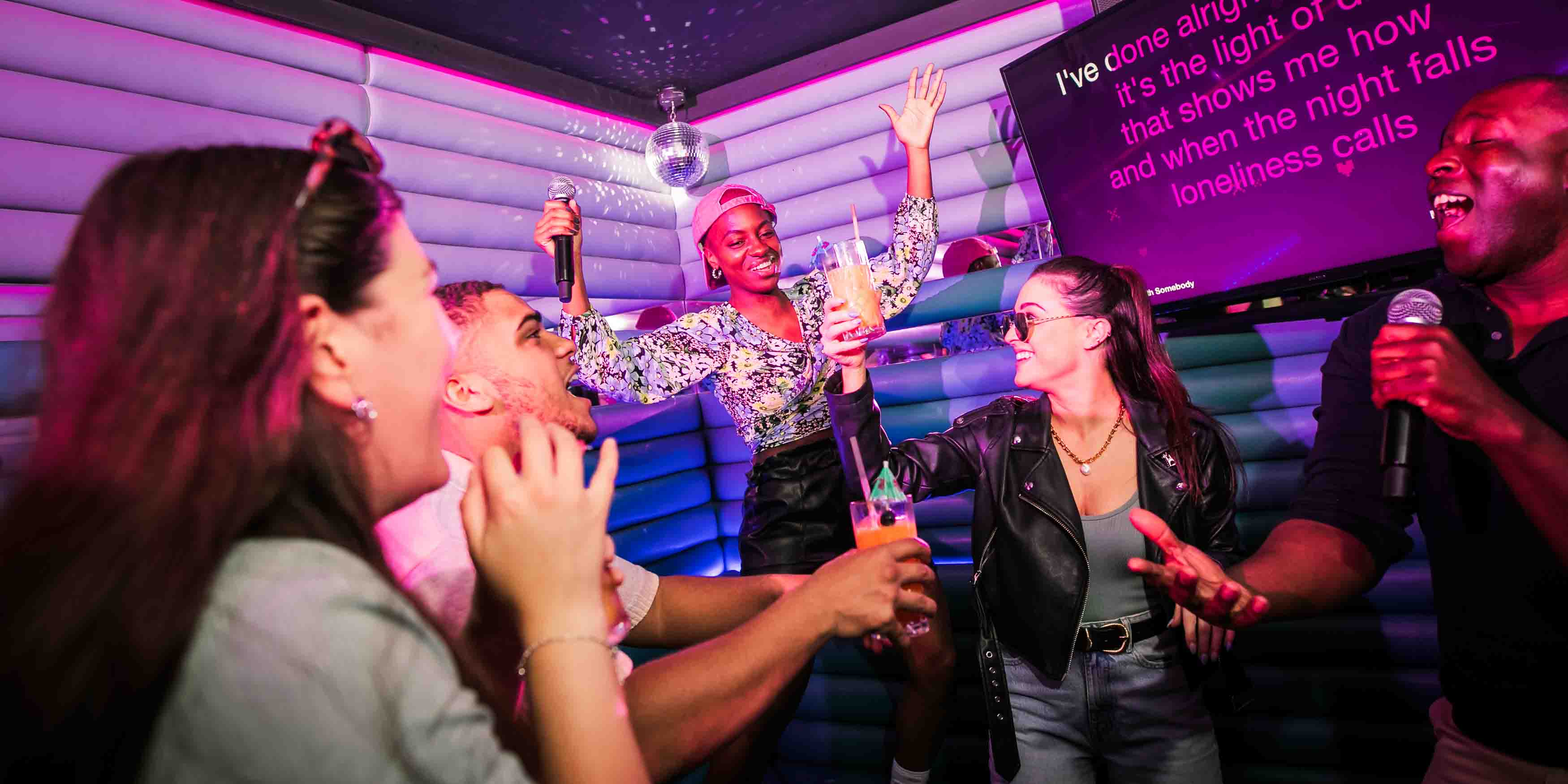It's a dance party inside Lucky Voice's private karaoke rooms.