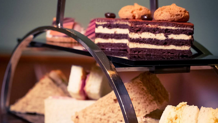 Image of cakes and pastries from the afternoon tea at the Lowry Hotel in Manchester.