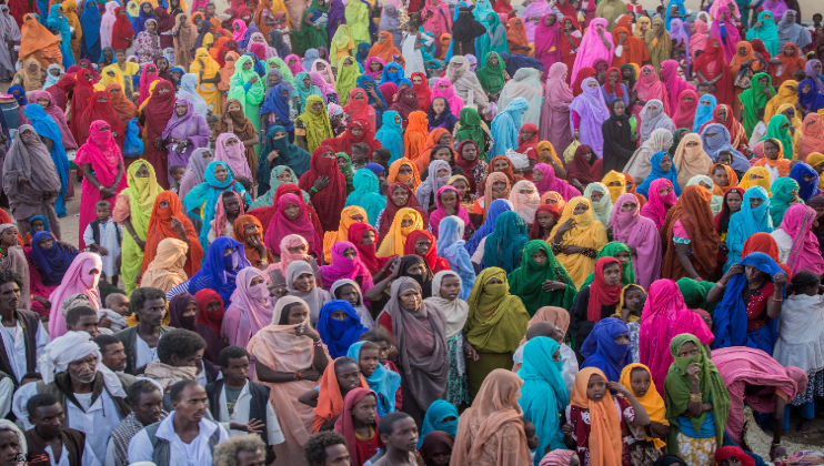 Sudan Retold - Sudanese women in thobes by Faiz AbuBakr