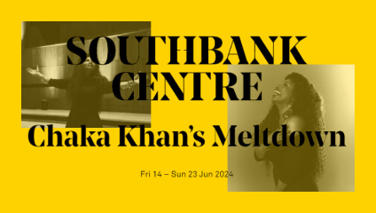 Poster of Chaka Khan's Meltdown festival at Southbank Centre June 2024, made by Charlie Walker