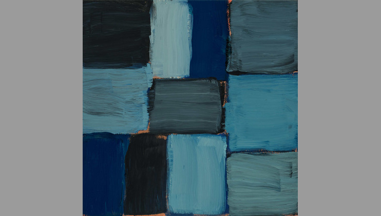 Sean Scully Blue Wall, 2024 Oil on copper The Estorick Collection