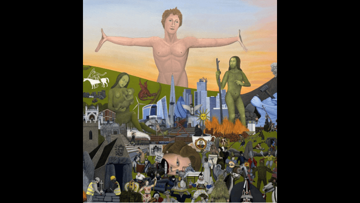 Ben Edge, The Children of Albion, 2025, detail, oil on canvas, 300cm x 200cm