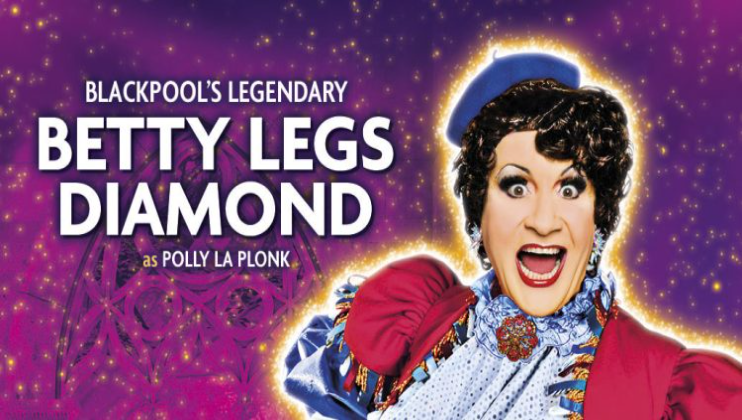 Betty Legs Diamond stars as Polly La Plonk in Blackpool Beauty and the Beast Christmas pantomime 2025