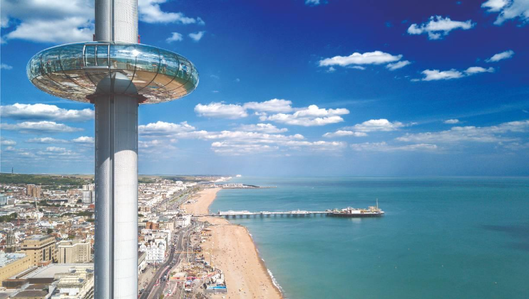 Brighton i360 - observation tower on the seafront in Brighton