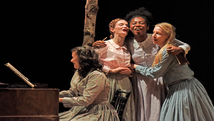 Production image - Megan Richards (Beth), Jade Oswald (Meg), Jewelle Hutchinson (Amy), Natalie Dunne (Jo)  - credit Nobby Clark