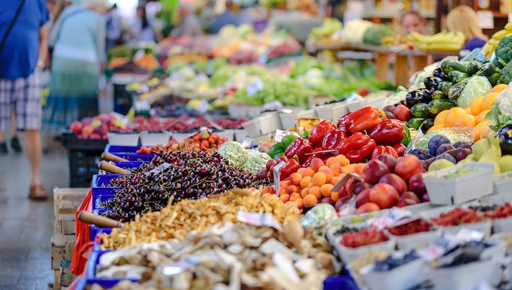 Fruit and veg market in London